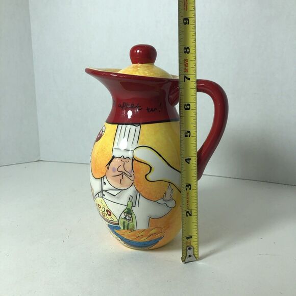 Certified International Pitcher Chef Tracy Flickinger Buon Appeti Tu Tea 8" E1 - Picture 1 of 10